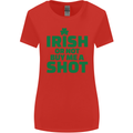 Irish or Not Buy Me a Shot St. Patricks Day Womens Wider Cut T-Shirt Red