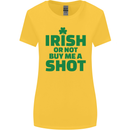 Irish or Not Buy Me a Shot St. Patricks Day Womens Wider Cut T-Shirt Yellow