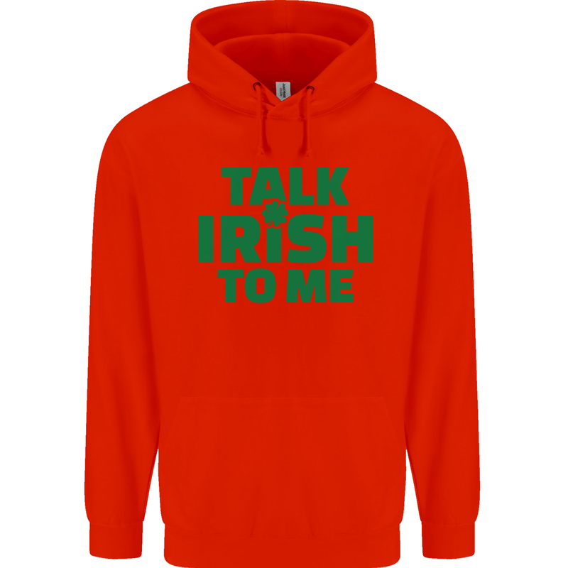 Irish to Me St. Patrick's Day Beer Alcohol Mens 80% Cotton Hoodie Bright Red