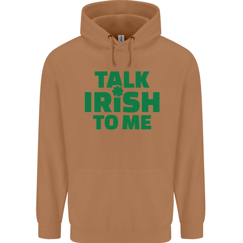 Irish to Me St. Patrick's Day Beer Alcohol Mens 80% Cotton Hoodie Caramel Latte