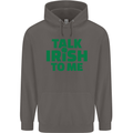 Irish to Me St. Patrick's Day Beer Alcohol Mens 80% Cotton Hoodie Charcoal