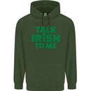 Irish to Me St. Patrick's Day Beer Alcohol Mens 80% Cotton Hoodie Forest Green