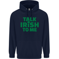 Irish to Me St. Patrick's Day Beer Alcohol Mens 80% Cotton Hoodie Navy Blue