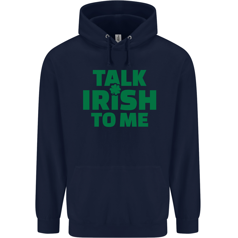 Irish to Me St. Patrick's Day Beer Alcohol Mens 80% Cotton Hoodie Navy Blue