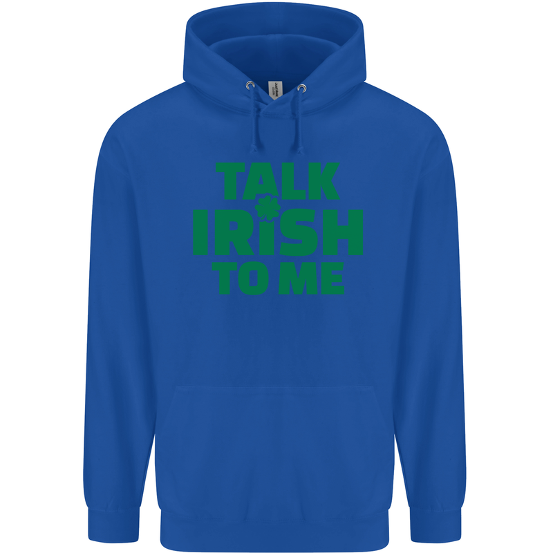 Irish to Me St. Patrick's Day Beer Alcohol Mens 80% Cotton Hoodie Royal Blue