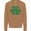Irish to Me St. Patrick's Day Beer Alcohol Mens Sweatshirt Jumper Caramel Latte