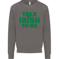 Irish to Me St. Patrick's Day Beer Alcohol Mens Sweatshirt Jumper Charcoal