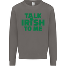 Irish to Me St. Patrick's Day Beer Alcohol Mens Sweatshirt Jumper Charcoal