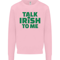 Irish to Me St. Patrick's Day Beer Alcohol Mens Sweatshirt Jumper Light Pink