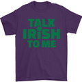 Irish to Me St. Patrick's Day Beer Alcohol Mens T-Shirt Cotton Gildan Purple