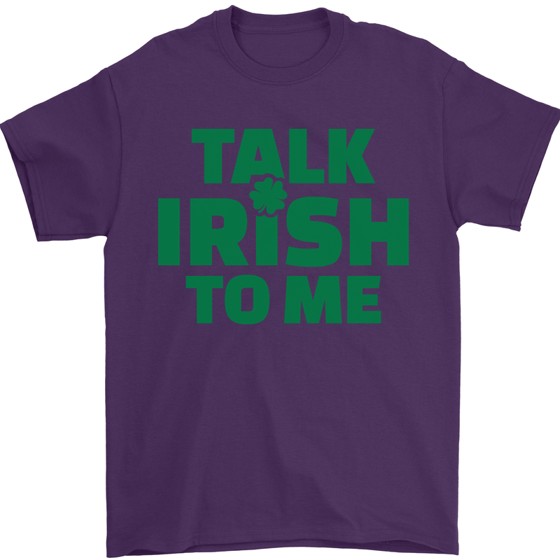 Irish to Me St. Patrick's Day Beer Alcohol Mens T-Shirt Cotton Gildan Purple