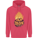 Iron Fires Me Up Gym Bodybuilding Childrens Kids Hoodie Heliconia