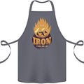 Iron Fires Me Up Gym Bodybuilding Cotton Apron 100% Organic Steel