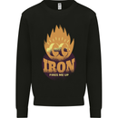 Iron Fires Me Up Gym Bodybuilding Kids Sweatshirt Jumper Black