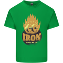 Iron Fires Me Up Gym Bodybuilding Kids T-Shirt Childrens Irish Green