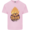 Iron Fires Me Up Gym Bodybuilding Kids T-Shirt Childrens Light Pink