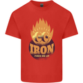 Iron Fires Me Up Gym Bodybuilding Kids T-Shirt Childrens Red