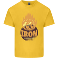 Iron Fires Me Up Gym Bodybuilding Kids T-Shirt Childrens Yellow