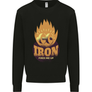 Iron Fires Me Up Gym Bodybuilding Mens Sweatshirt Jumper Black