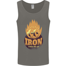 Iron Fires Me Up Gym Bodybuilding Mens Vest Tank Top Charcoal