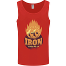 Iron Fires Me Up Gym Bodybuilding Mens Vest Tank Top Red