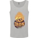 Iron Fires Me Up Gym Bodybuilding Mens Vest Tank Top Sports Grey