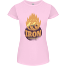 Iron Fires Me Up Gym Bodybuilding Womens Petite Cut T-Shirt Light Pink