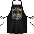 Iron Heart Biker Motorcycle Motorbike Cotton Apron 100% Organic Black