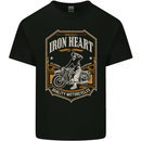 Iron Heart Biker Motorcycle Motorbike Mens Cotton T-Shirt Tee Top Black