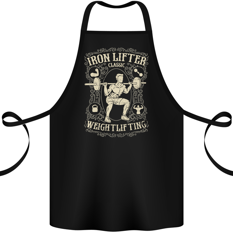 Iron Lifter Gym Bodybuilding Training Top Cotton Apron 100% Organic Black