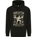 Iron Lifter Gym Bodybuilding Training Top Mens Hoodie Black