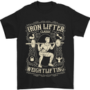 Iron Lifter Gym Bodybuilding Training Top Mens T-Shirt Cotton Gildan Black