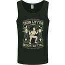 Iron Lifter Gym Bodybuilding Training Top Mens Vest Tank Top Black