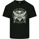 Iron Wheels Biker Motorcycle Motorbike Mens Cotton T-Shirt Tee Top Black