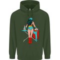 Ironing Superhero Funny Childrens Kids Hoodie Forest Green