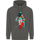 Ironing Superhero Funny Childrens Kids Hoodie Storm Grey