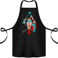 Ironing Superhero Funny Cotton Apron 100% Organic Black