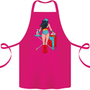 Ironing Superhero Funny Cotton Apron 100% Organic Pink