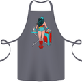 Ironing Superhero Funny Cotton Apron 100% Organic Steel