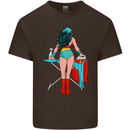 Ironing Superhero Funny Kids T-Shirt Childrens Chocolate