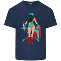 Ironing Superhero Funny Kids T-Shirt Childrens Navy Blue