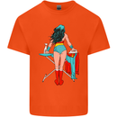 Ironing Superhero Funny Kids T-Shirt Childrens Orange