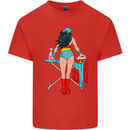 Ironing Superhero Funny Kids T-Shirt Childrens Red