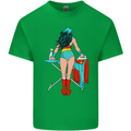 Ironing Superhero Funny Mens Cotton T-Shirt Tee Top Irish Green