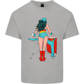 Ironing Superhero Funny Mens Cotton T-Shirt Tee Top Sports Grey