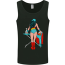 Ironing Superhero Funny Mens Vest Tank Top Black