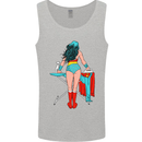 Ironing Superhero Funny Mens Vest Tank Top Sports Grey