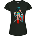 Ironing Superhero Funny Womens Petite Cut T-Shirt Black