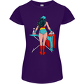 Ironing Superhero Funny Womens Petite Cut T-Shirt Purple