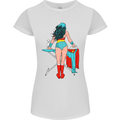 Ironing Superhero Funny Womens Petite Cut T-Shirt White